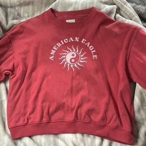 American eagle red crewneck size medium